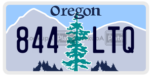 844LTQ  license plate in OR
