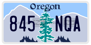 845NQA  license plate in OR