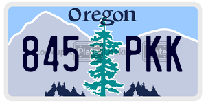 845PKK  license plate in OR