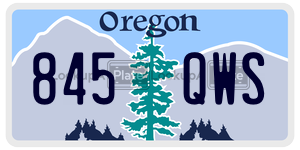 845QWS  license plate in OR