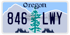846LWY  license plate in OR
