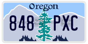 848PXC  license plate in OR