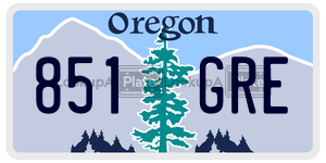 851GRE  license plate in OR