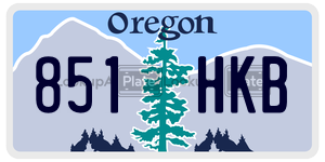 851HKB  license plate in OR