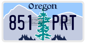 851PRT license plate in Oregon