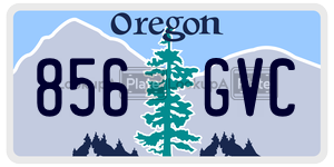 856GVC license plate in Oregon