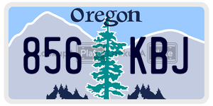 856KBJ  license plate in OR