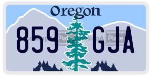859GJA  license plate in OR