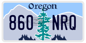 860NRQ  license plate in OR