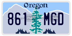 861MGD  license plate in OR