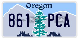 861PCA  license plate in OR