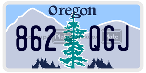 862QGJ  license plate in OR