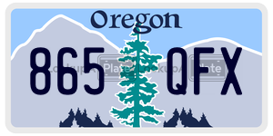 865QFX  license plate in OR