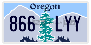 866LYY  license plate in OR