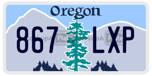 867LXP  license plate in OR