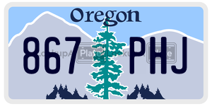 867PHJ  license plate in OR