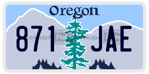 871JAE  license plate in OR