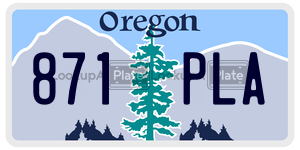 871PLA  license plate in OR