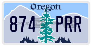 874PRR  license plate in OR