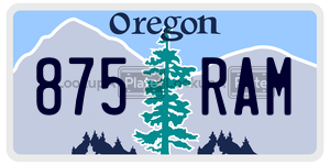 875RAM  license plate in OR
