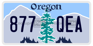 877QEA  license plate in OR