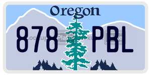 878PBL  license plate in OR