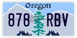 878RBV  license plate in OR