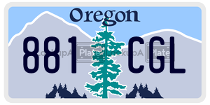 881CGL  license plate in OR