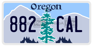882CAL license plate in Oregon