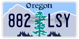 882LSY license plate in Oregon