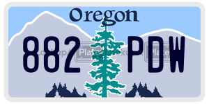 882PDW  license plate in OR