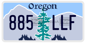 885LLF  license plate in OR
