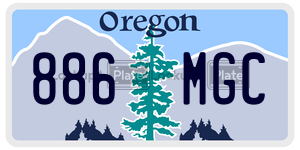 886MGC  license plate in OR