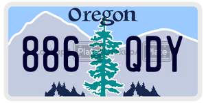 886QDY  license plate in OR