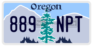 889NPT  license plate in OR