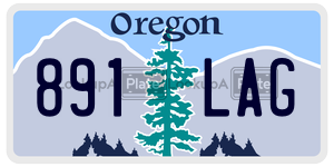 891LAG  license plate in OR