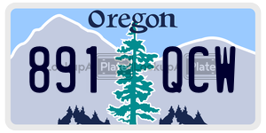 891QCW  license plate in OR
