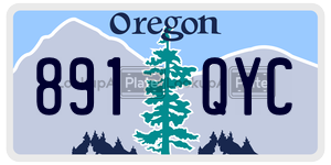 891QYC  license plate in OR