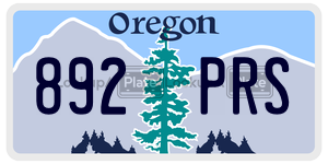 892PRS  license plate in OR