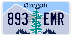 893EMR license plate in Oregon