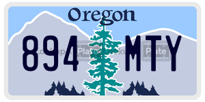 894MTY  license plate in OR