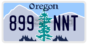 899NNT  license plate in OR