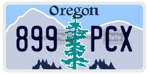 899PCX  license plate in OR