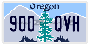 900QVH  license plate in OR