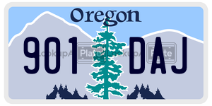 901DAJ  license plate in OR