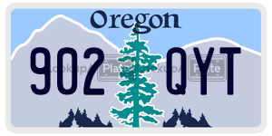 902QYT  license plate in OR