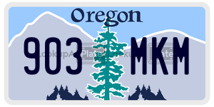 903MKM  license plate in OR