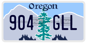 904GLL license plate in Oregon