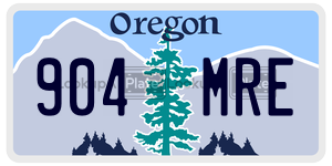 904MRE  license plate in OR