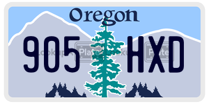 905HXD  license plate in OR